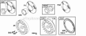 Flywheel Groups Diagram and Parts List for  Briggs and Stratton Engine